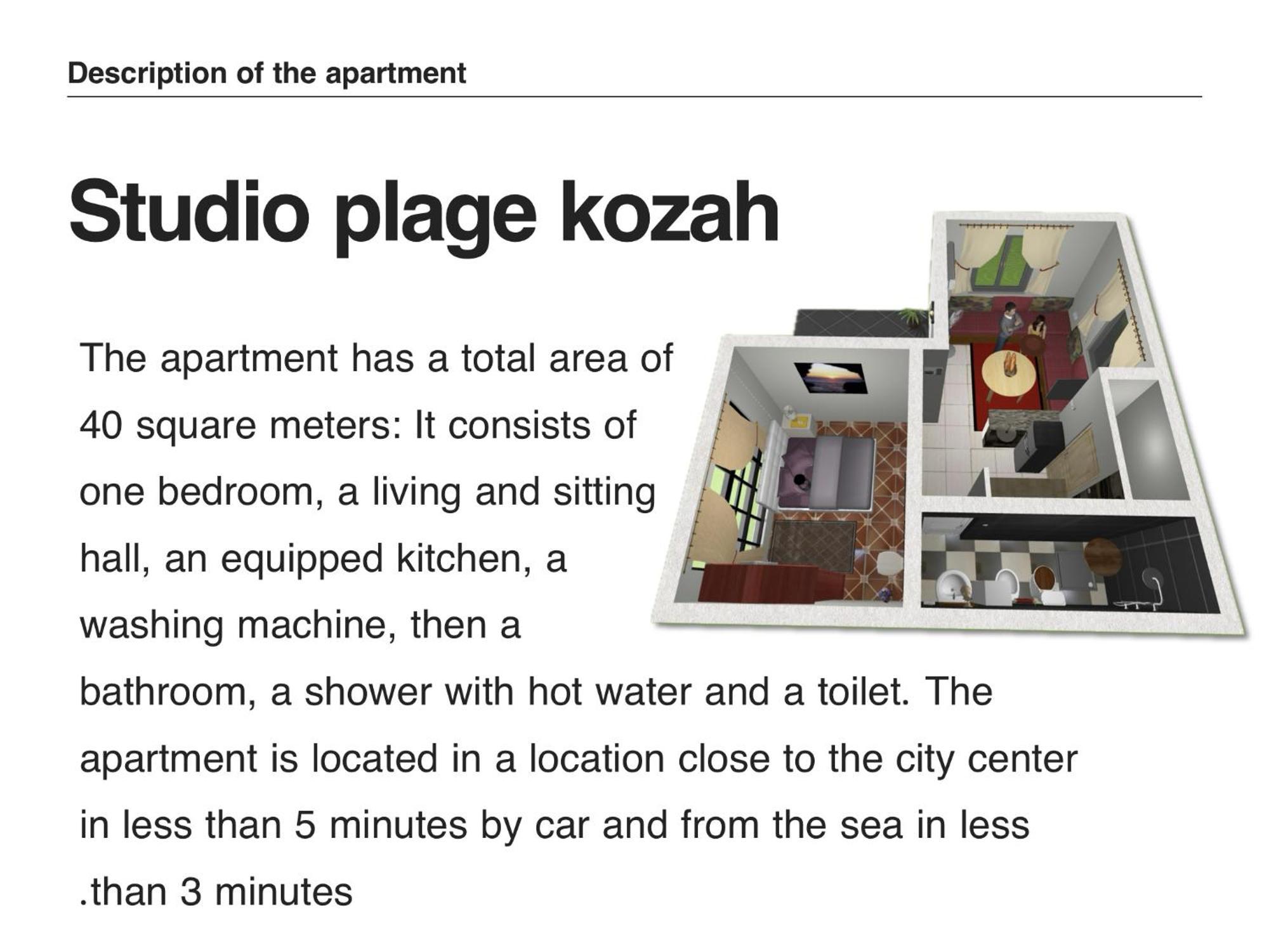 Studio Plage Kozah Tanca Dış mekan fotoğraf